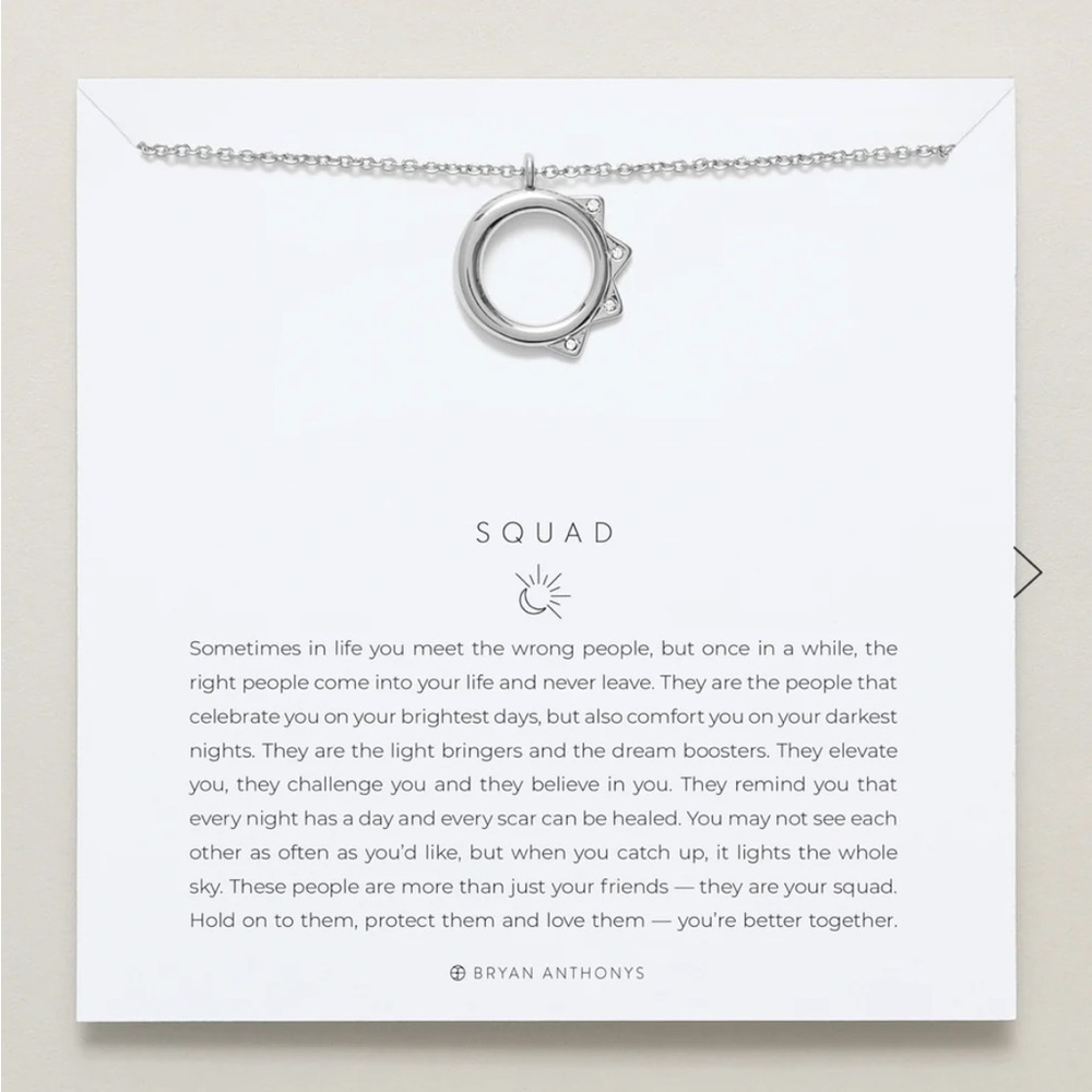 Bryan Anthony’s Squad silver 18” necklace